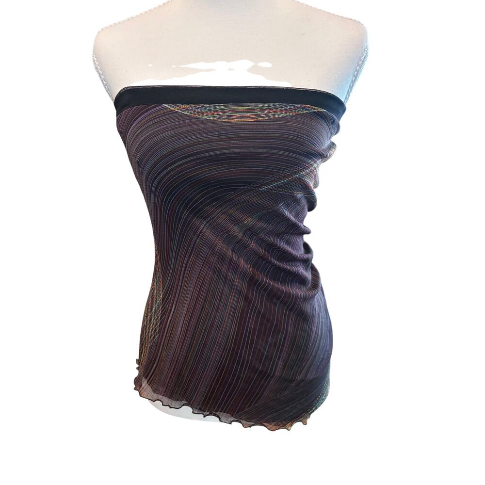 Y2K whisigoth fairygoth asymetrical tube top